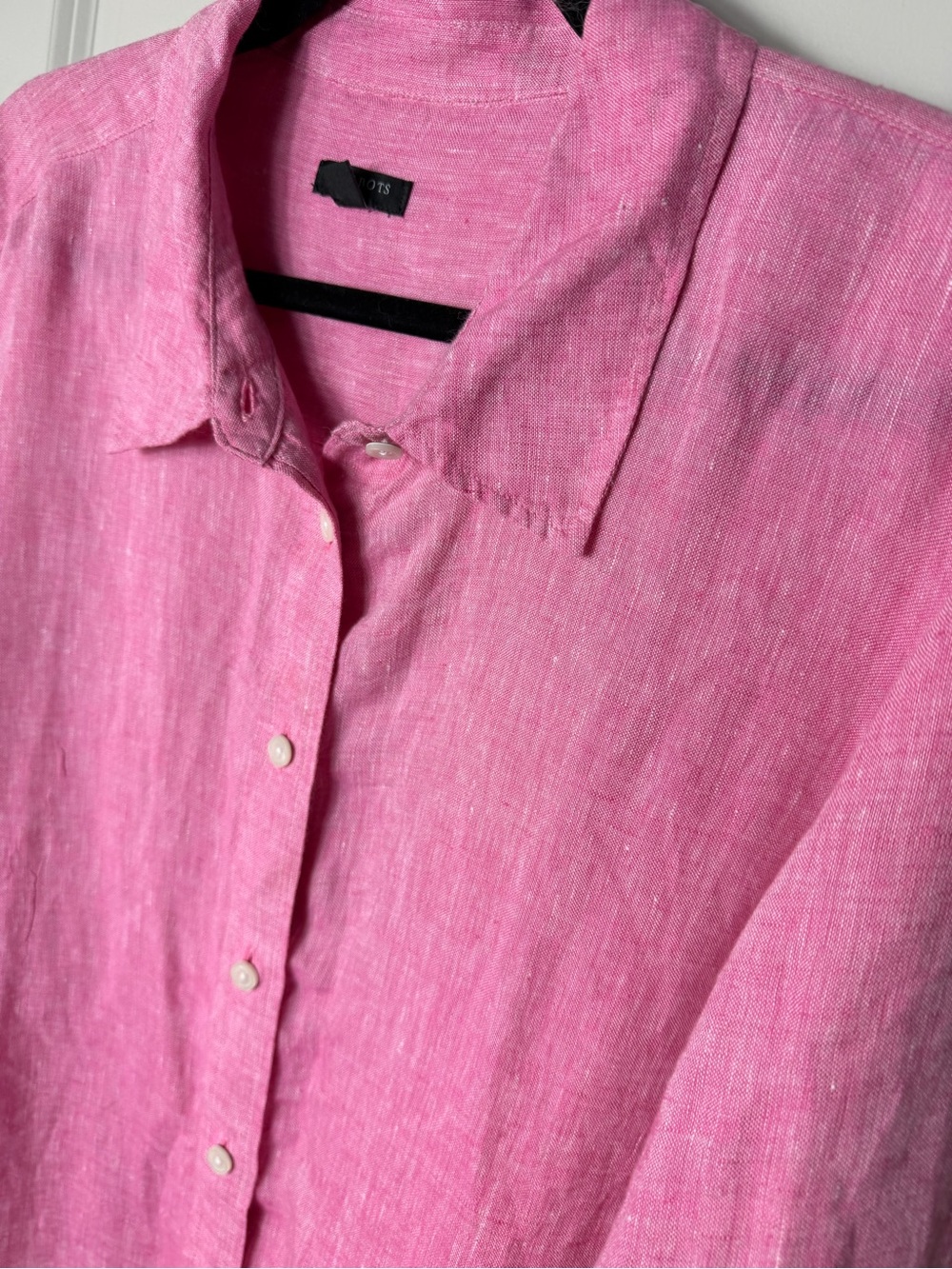 Talbots 100% Linen Long Sleeve Top Womens Size 3X Lagenlook Relaxed Fit Coastal - Picture 5 of 9